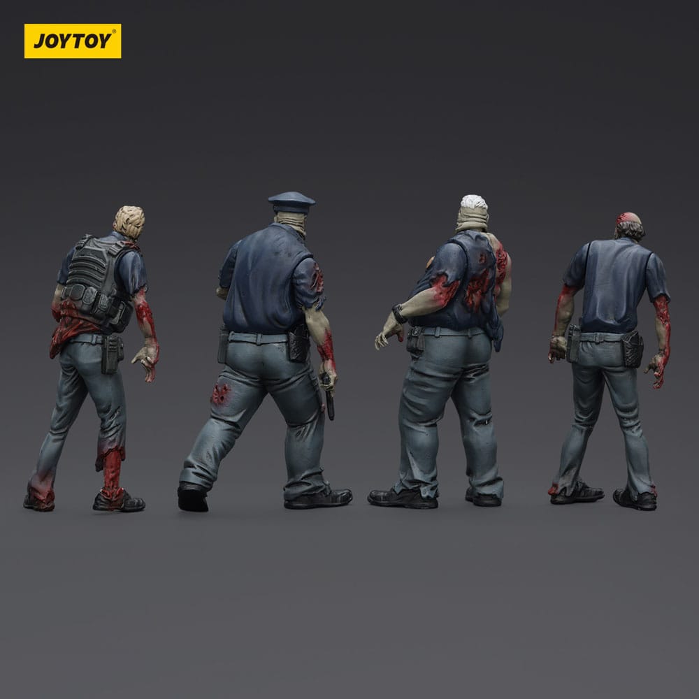 🧪 LAB | SU ORDINAZIONE Zombie Dark Source Action Figures 4-Pack Police (Male) 8 cm