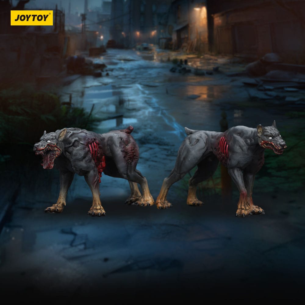🧪 LAB | SU ORDINAZIONE Zombie Dark Source Action Figures 2-Pack Police Dogs 8 cm