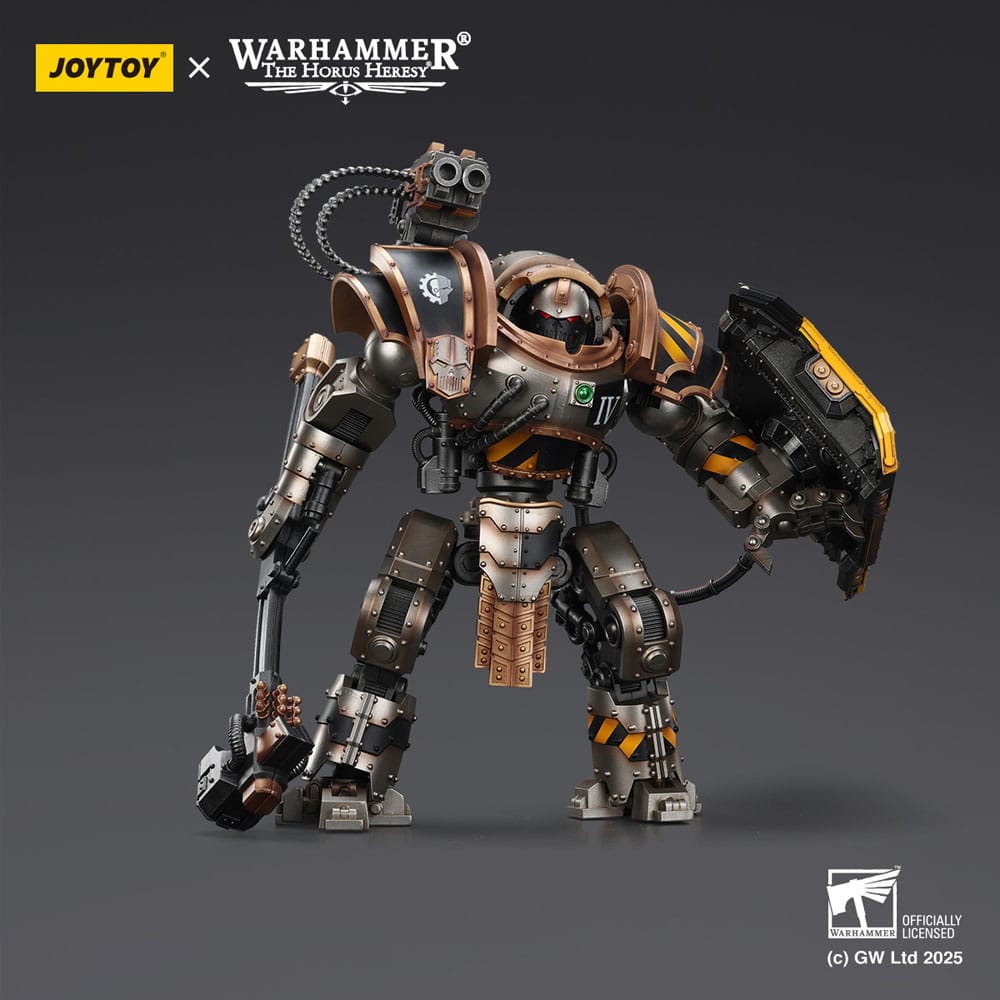 🧪 LAB | SU ORDINAZIONE Warhammer The Horus Heresy Action Figure Iron Warriors Iron Circle Domitar-Ferrum Class Battle-automata with Karceri Battle Shield 24 cm
