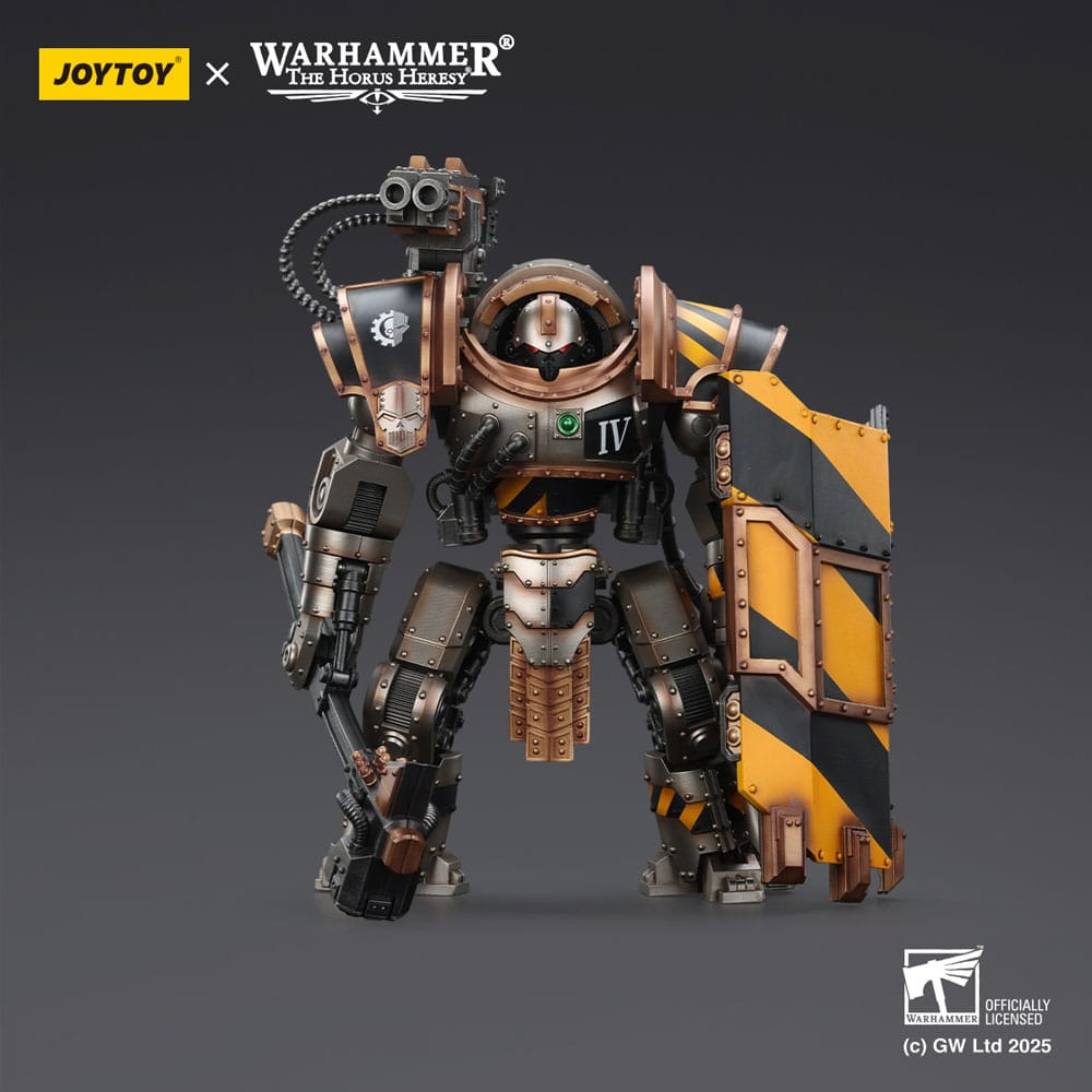 🧪 LAB | SU ORDINAZIONE Warhammer The Horus Heresy Action Figure Iron Warriors Iron Circle Domitar-Ferrum Class Battle-automata with Karceri Battle Shield 24 cm