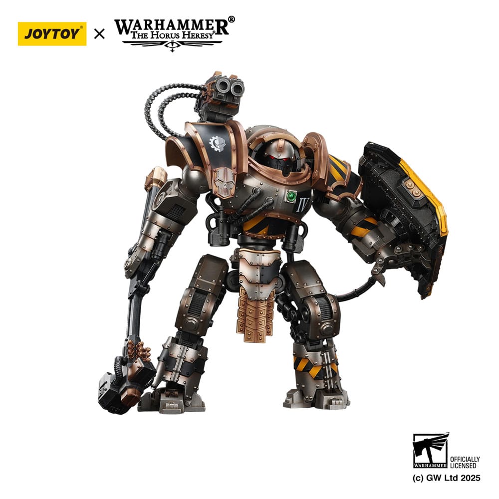 🧪 LAB | SU ORDINAZIONE Warhammer The Horus Heresy Action Figure Iron Warriors Iron Circle Domitar-Ferrum Class Battle-automata with Karceri Battle Shield 24 cm