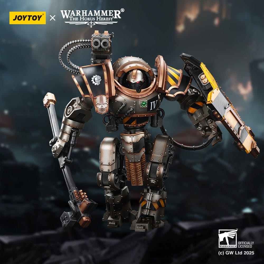 🧪 LAB | SU ORDINAZIONE Warhammer The Horus Heresy Action Figure Iron Warriors Iron Circle Domitar-Ferrum Class Battle-automata with Karceri Battle Shield 24 cm