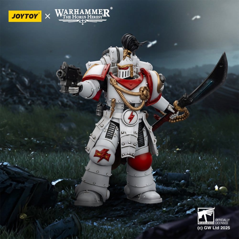 🧪 LAB | SU ORDINAZIONE Warhammer The Horus Heresy Action Figure White Scars Legion Praetor 12 cm