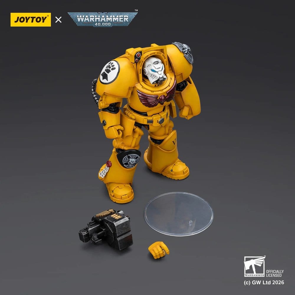 🧪 LAB | SU ORDINAZIONE Warhammer 40,000 Action Figure Imperial Fists Terminator 2 with Power Fist and Storm Bolter 14 cm