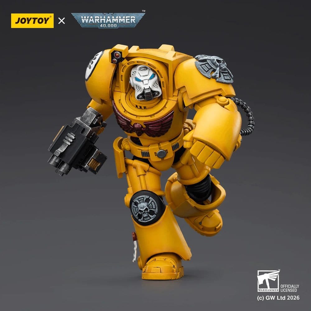 🧪 LAB | SU ORDINAZIONE Warhammer 40,000 Action Figure Imperial Fists Terminator 2 with Power Fist and Storm Bolter 14 cm