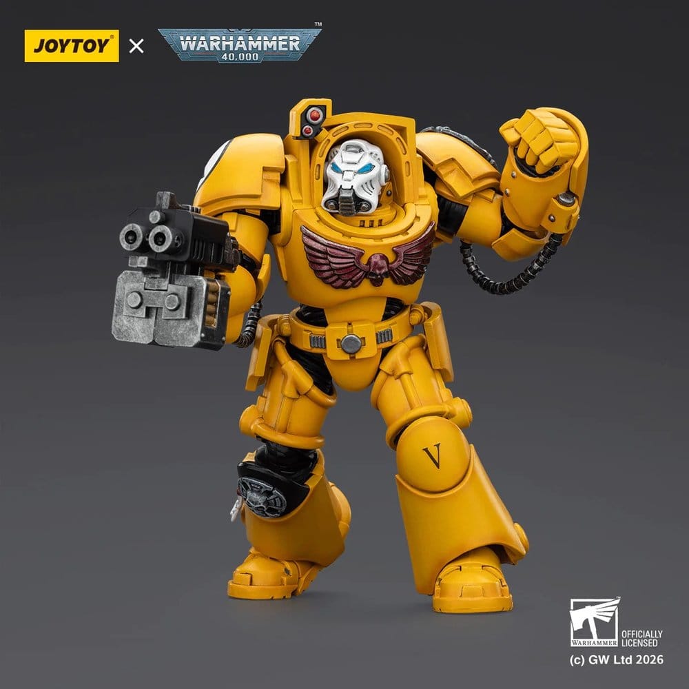🧪 LAB | SU ORDINAZIONE Warhammer 40,000 Action Figure Imperial Fists Terminator 2 with Power Fist and Storm Bolter 14 cm