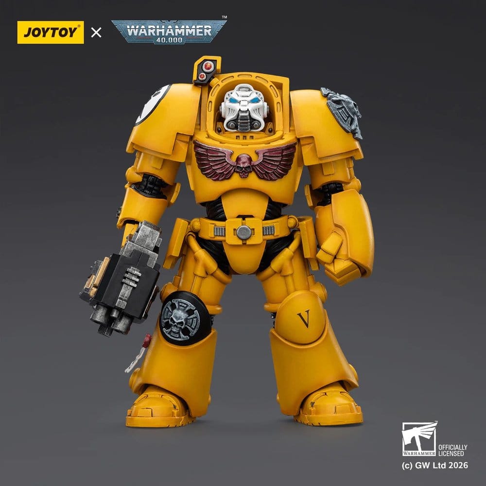 🧪 LAB | SU ORDINAZIONE Warhammer 40,000 Action Figure Imperial Fists Terminator 2 with Power Fist and Storm Bolter 14 cm