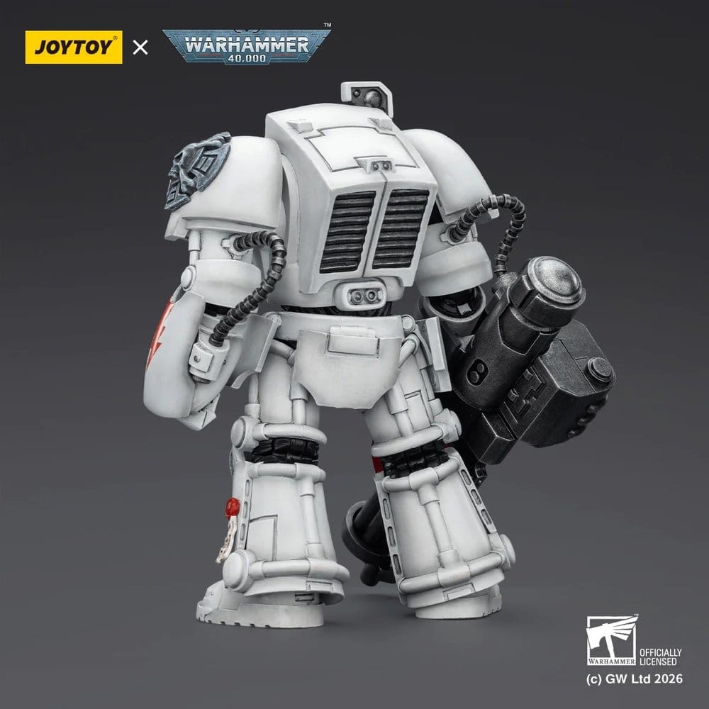 🧪 LAB | SU ORDINAZIONE Warhammer 40,000 Action Figure White Scars Terminator 3 with Power Fist and Assault Cannon 14 cm