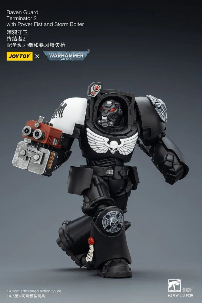 🧪 LAB | SU ORDINAZIONE Warhammer 40,000 Action Figure Raven Guard Terminator 2 with Power Fist and Storm Bolter 14 cm
