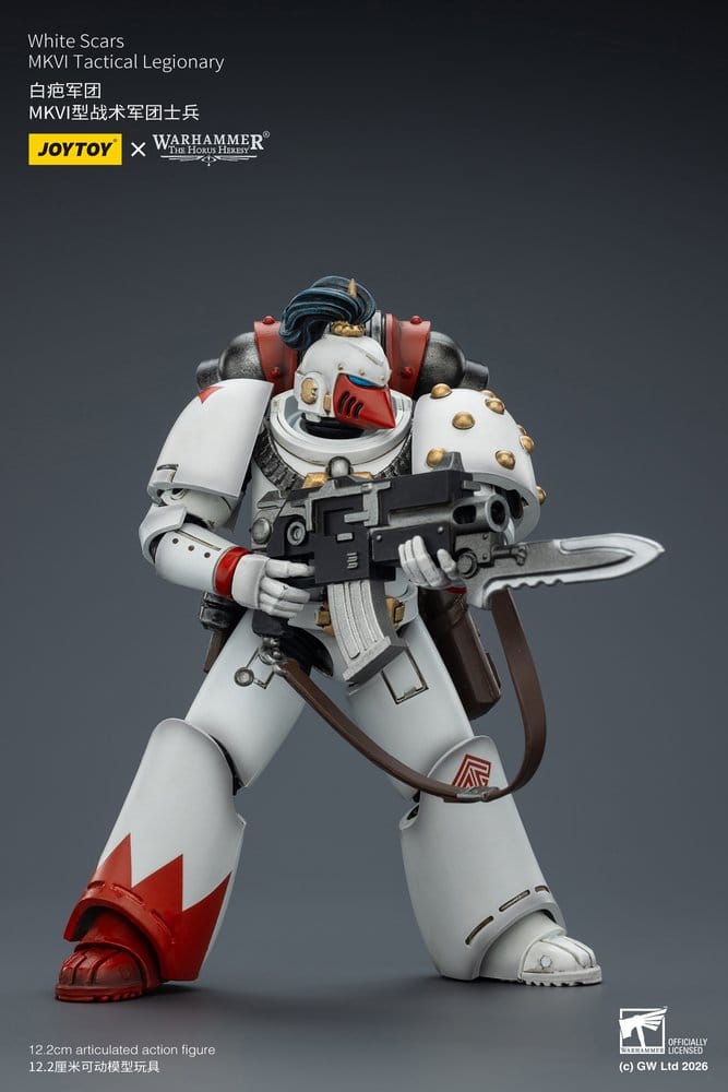 🧪 LAB | SU ORDINAZIONE Warhammer The Horus Heresy Action Figure White Scars MKVI Tactical Legionary 12 cm