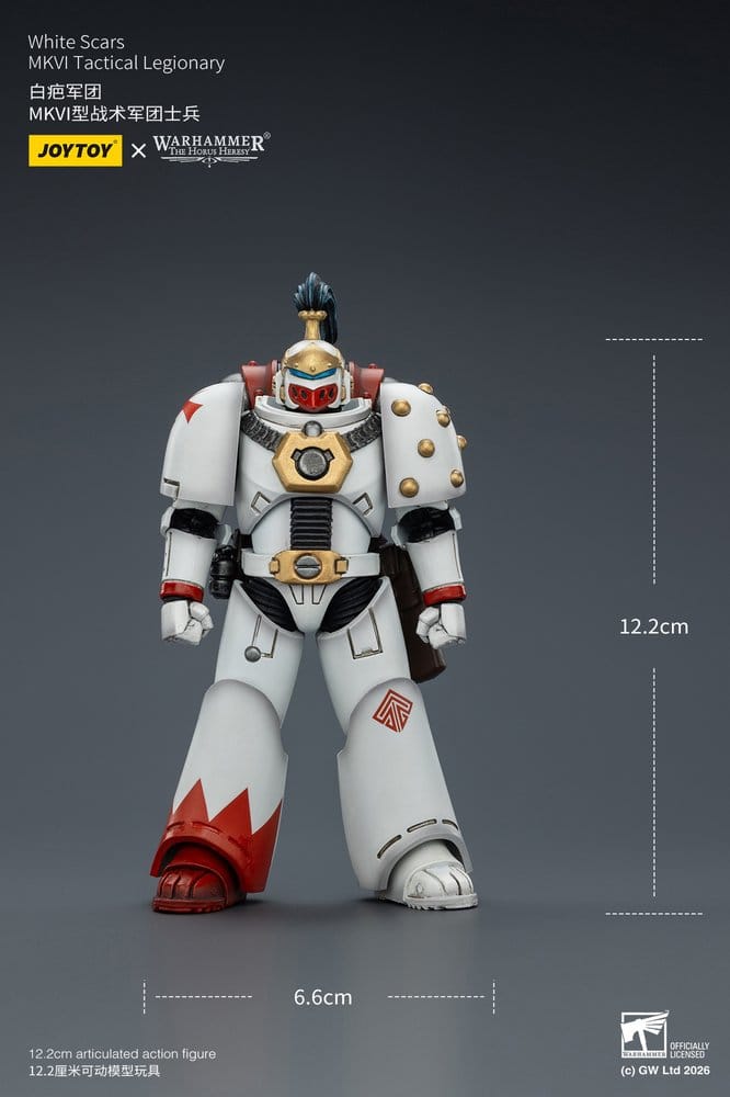 🧪 LAB | SU ORDINAZIONE Warhammer The Horus Heresy Action Figure White Scars MKVI Tactical Legionary 12 cm