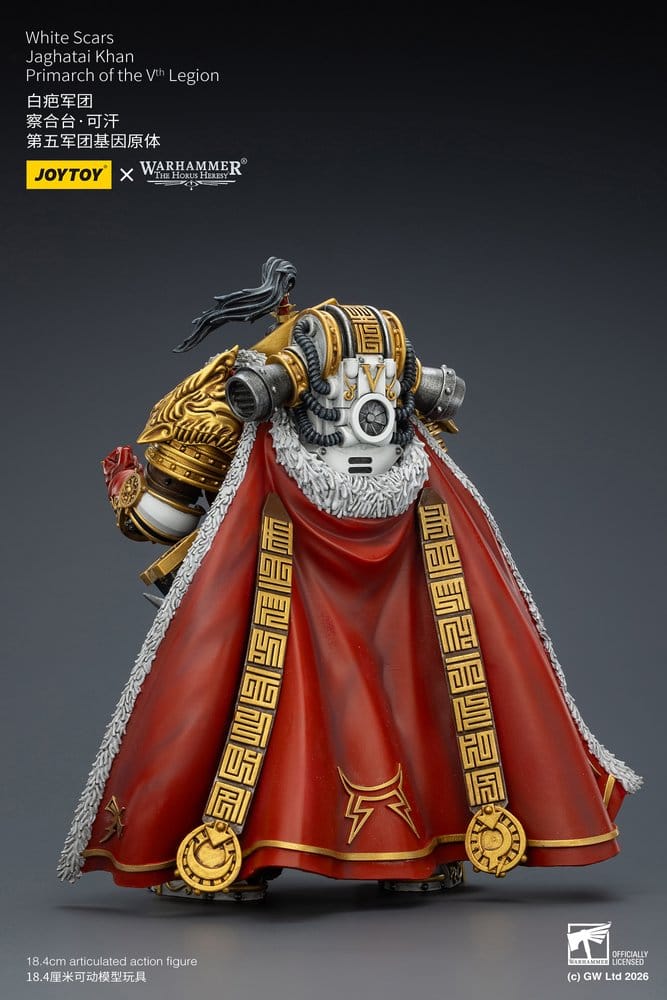🧪 LAB | SU ORDINAZIONE Warhammer The Horus Heresy Action Figure White Scars Jaghatai Khan Primarch of the Vth Legion 19 cm
