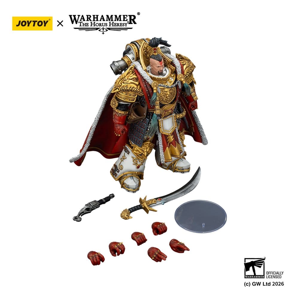🧪 LAB | SU ORDINAZIONE Warhammer The Horus Heresy Action Figure White Scars Jaghatai Khan Primarch of the Vth Legion 19 cm
