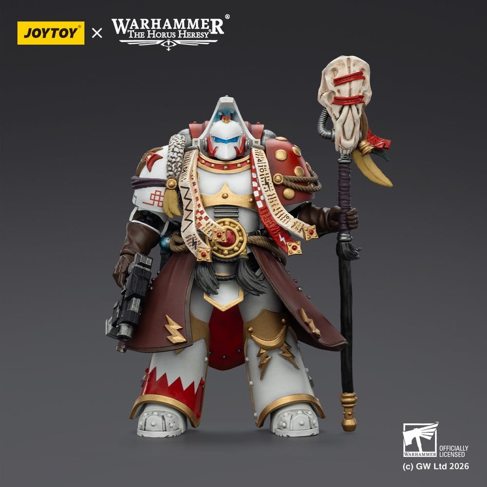 🧪 LAB | SU ORDINAZIONE Warhammer 40,000 Action Figure White Scars Stormseer Consulwith Force Staff and Bolt Pistol 12 cm