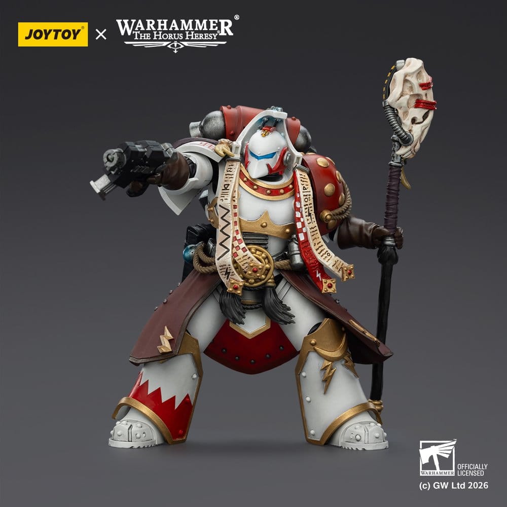 🧪 LAB | SU ORDINAZIONE Warhammer 40,000 Action Figure White Scars Stormseer Consulwith Force Staff and Bolt Pistol 12 cm