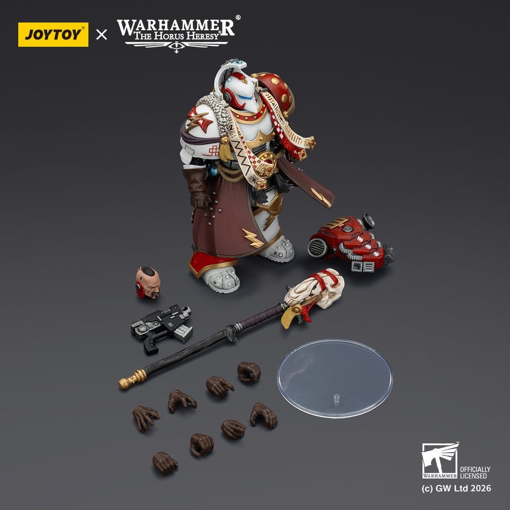 🧪 LAB | SU ORDINAZIONE Warhammer 40,000 Action Figure White Scars Stormseer Consulwith Force Staff and Bolt Pistol 12 cm