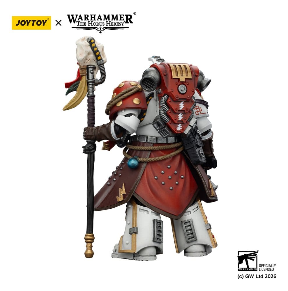 🧪 LAB | SU ORDINAZIONE Warhammer 40,000 Action Figure White Scars Stormseer Consulwith Force Staff and Bolt Pistol 12 cm