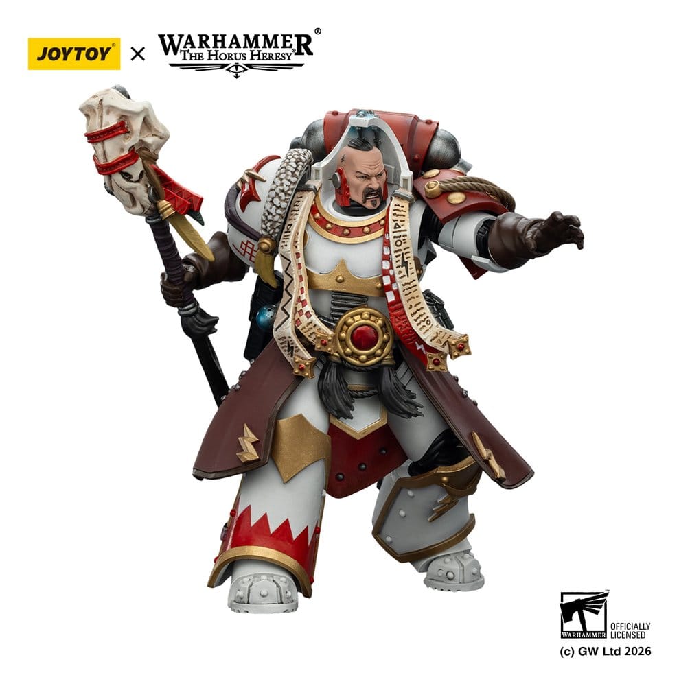 🧪 LAB | SU ORDINAZIONE Warhammer 40,000 Action Figure White Scars Stormseer Consulwith Force Staff and Bolt Pistol 12 cm