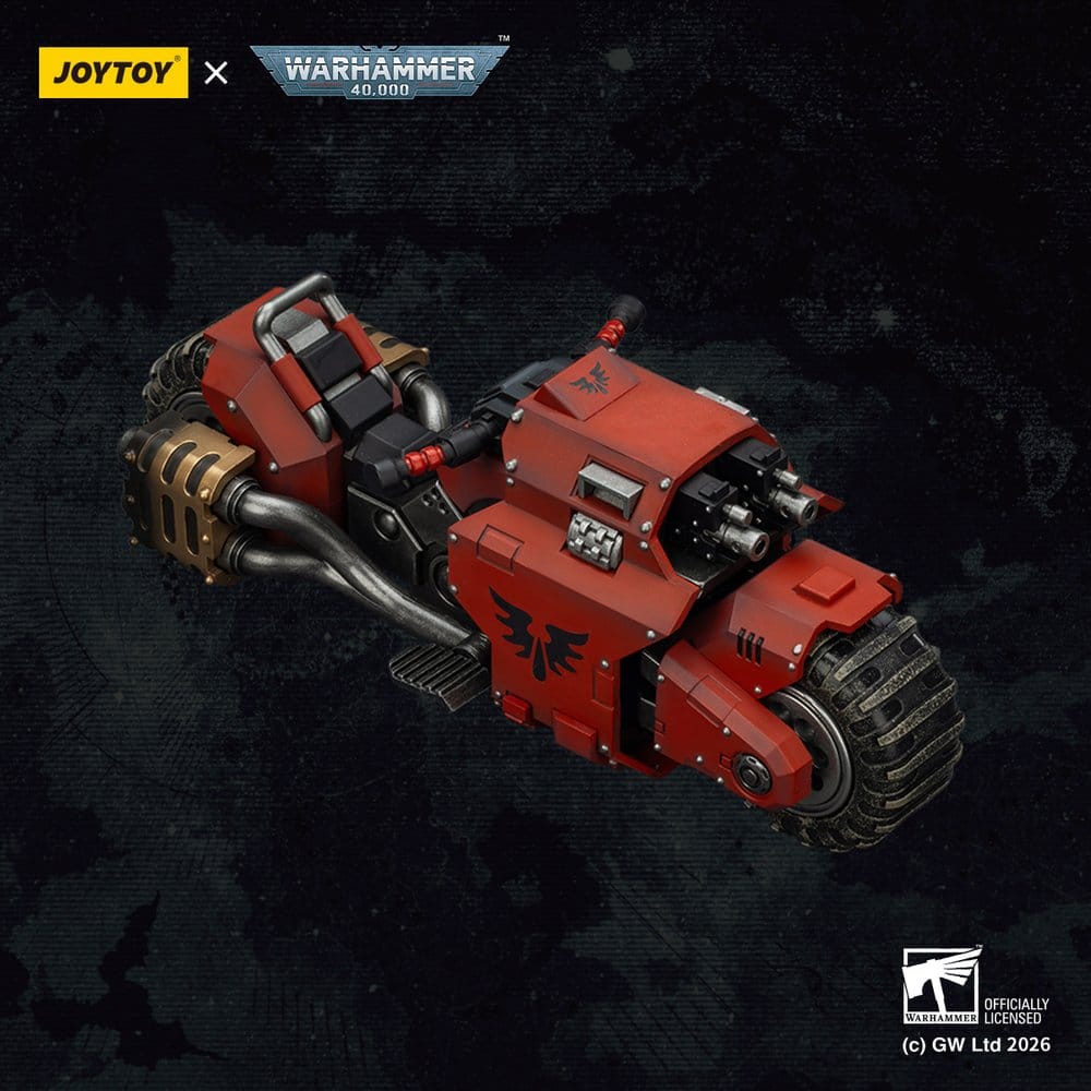 🧪 LAB | SU ORDINAZIONE Warhammer 40,000 Raider-pattern Combat Bike Blood Angels with twin-linked bolt rifles 22 cm