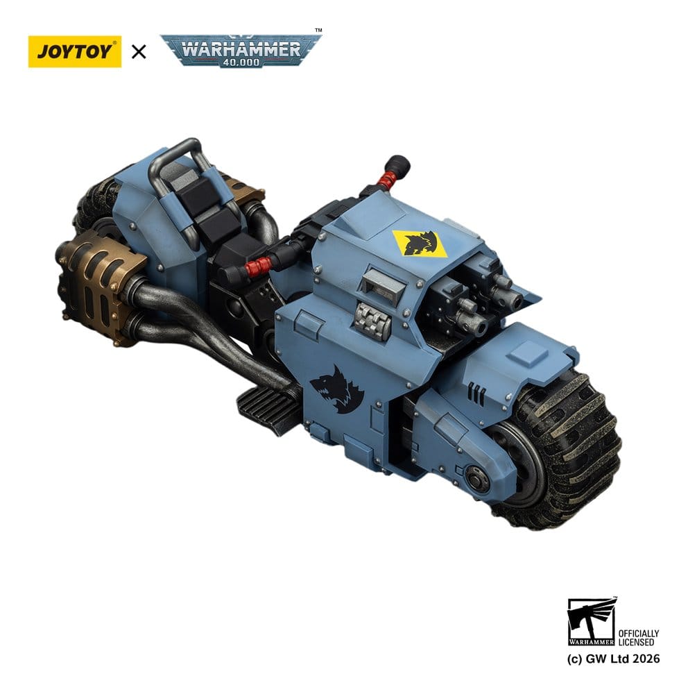 🧪 LAB | SU ORDINAZIONE Warhammer 40,000 Raider-pattern Combat Bike Space Wolves with twin-linked bolt rifles 22 cm