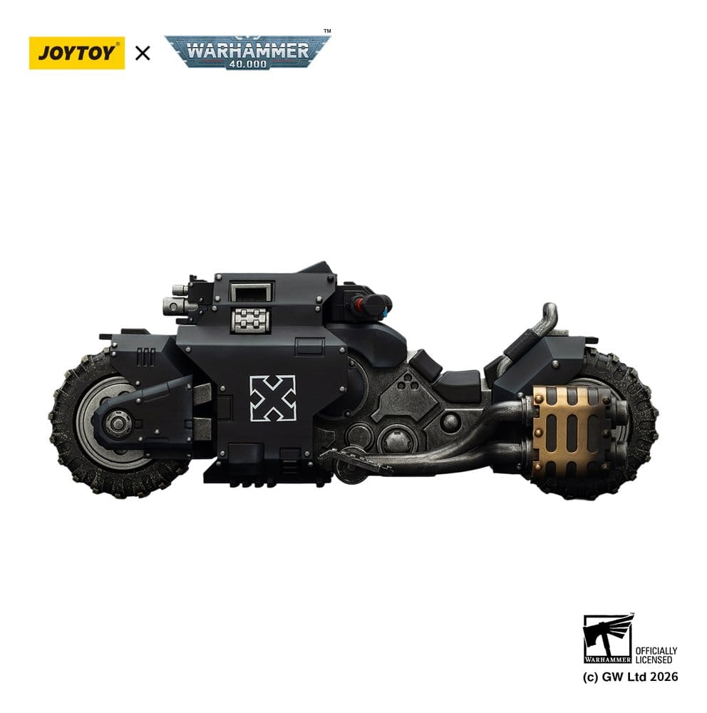 🧪 LAB | SU ORDINAZIONE Warhammer 40,000 Raider-pattern Combat Bike Raven Guard with twin-linked bolt rifles 22 cm