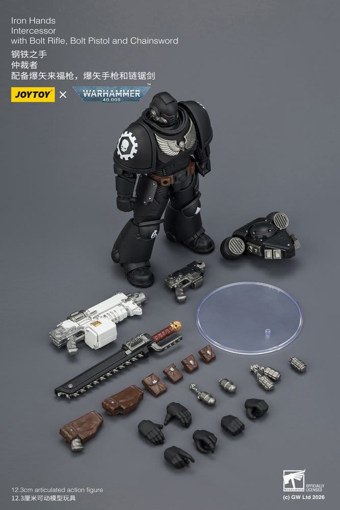 🧪 LAB | SU ORDINAZIONE Warhammer 40,000 Action Figure Iron Hands Intercessor 12 cm