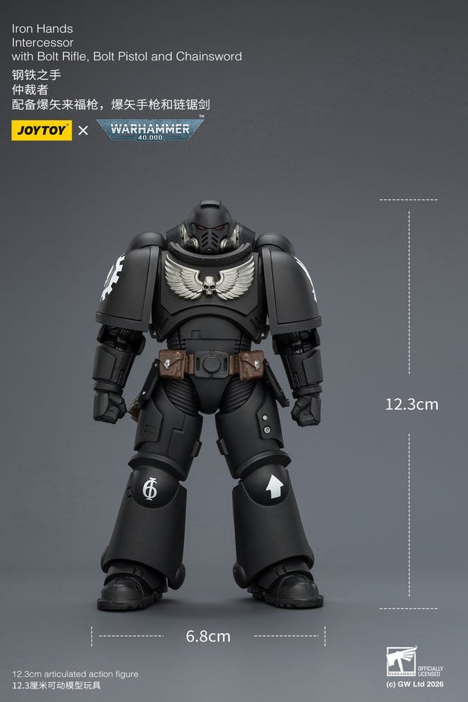 🧪 LAB | SU ORDINAZIONE Warhammer 40,000 Action Figure Iron Hands Intercessor 12 cm