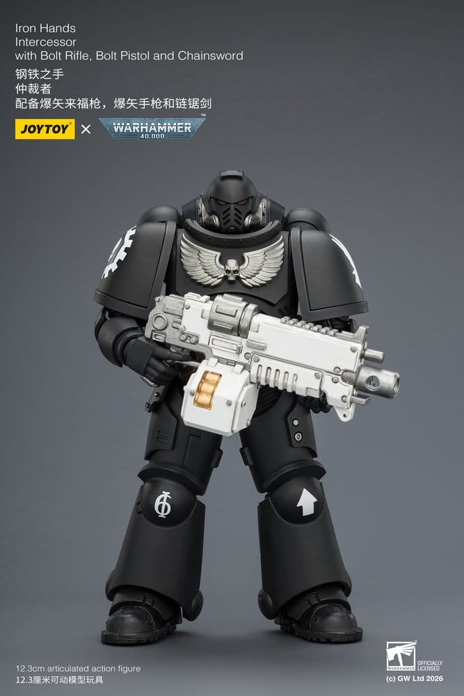 🧪 LAB | SU ORDINAZIONE Warhammer 40,000 Action Figure Iron Hands Intercessor 12 cm