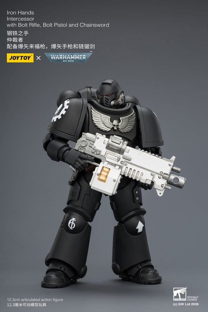 🧪 LAB | SU ORDINAZIONE Warhammer 40,000 Action Figure Iron Hands Intercessor 12 cm