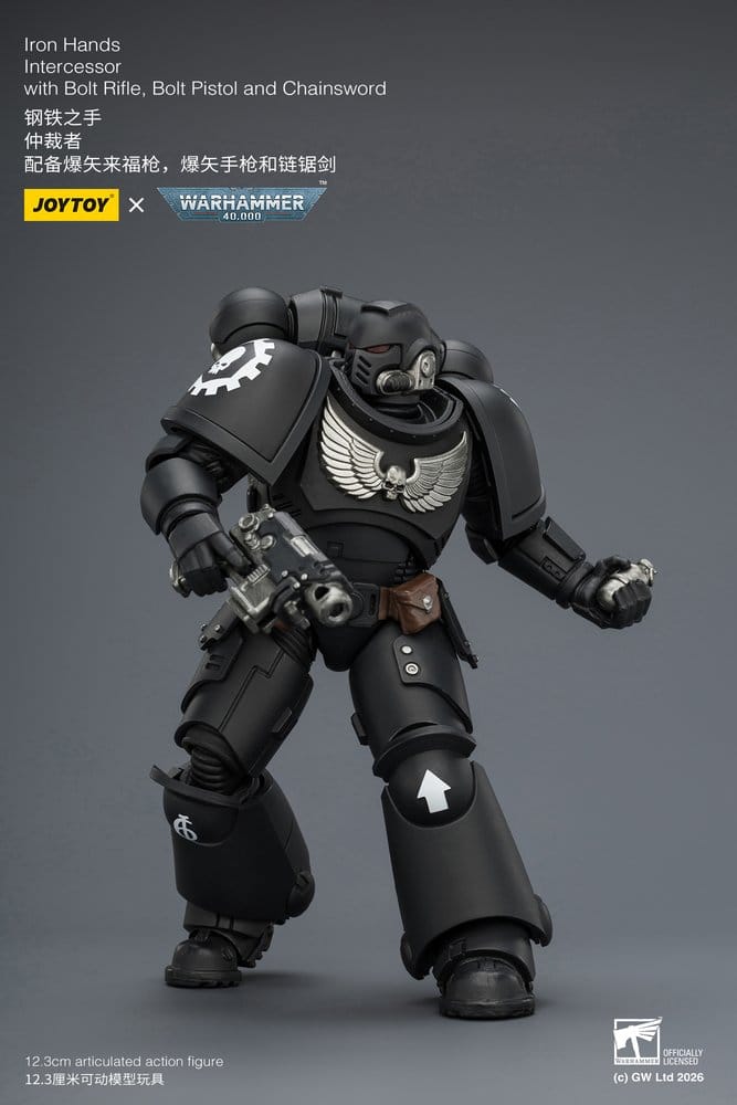 🧪 LAB | SU ORDINAZIONE Warhammer 40,000 Action Figure Iron Hands Intercessor 12 cm
