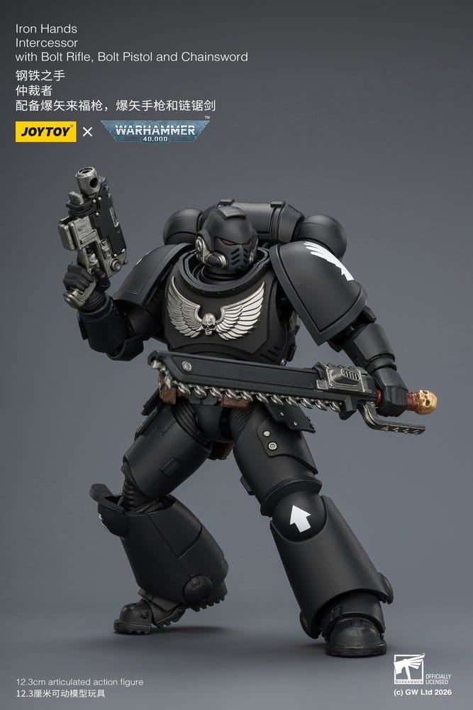 🧪 LAB | SU ORDINAZIONE Warhammer 40,000 Action Figure Iron Hands Intercessor 12 cm
