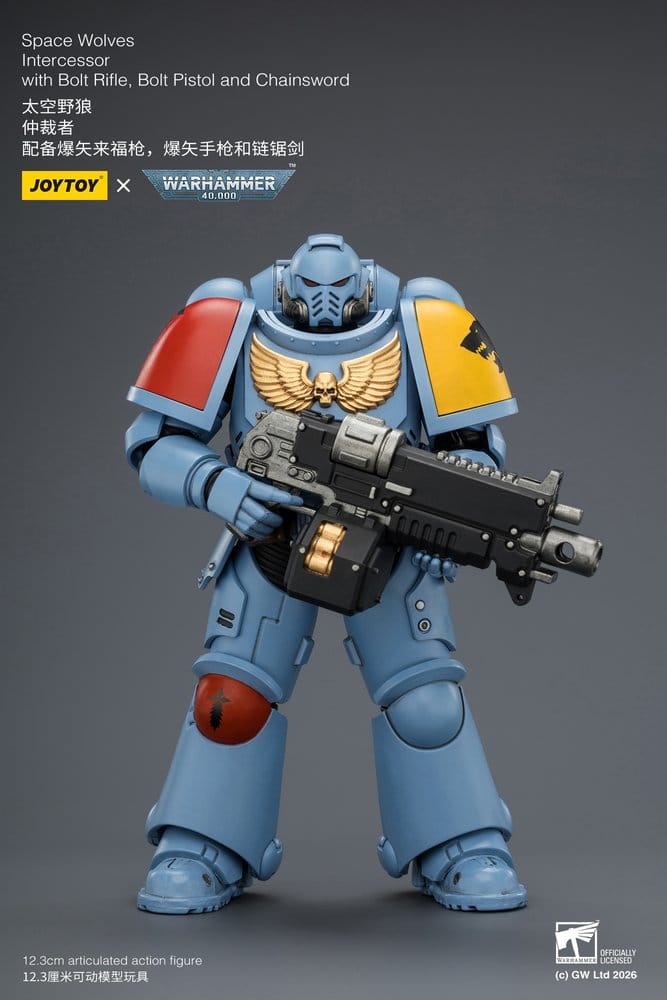 🧪 LAB | SU ORDINAZIONE Warhammer 40,000 Action Figure Space Wolves Intercessor 12 cm