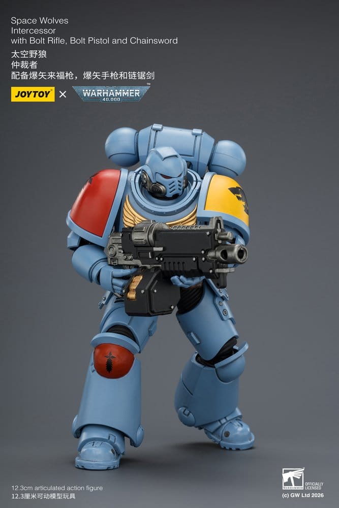 🧪 LAB | SU ORDINAZIONE Warhammer 40,000 Action Figure Space Wolves Intercessor 12 cm