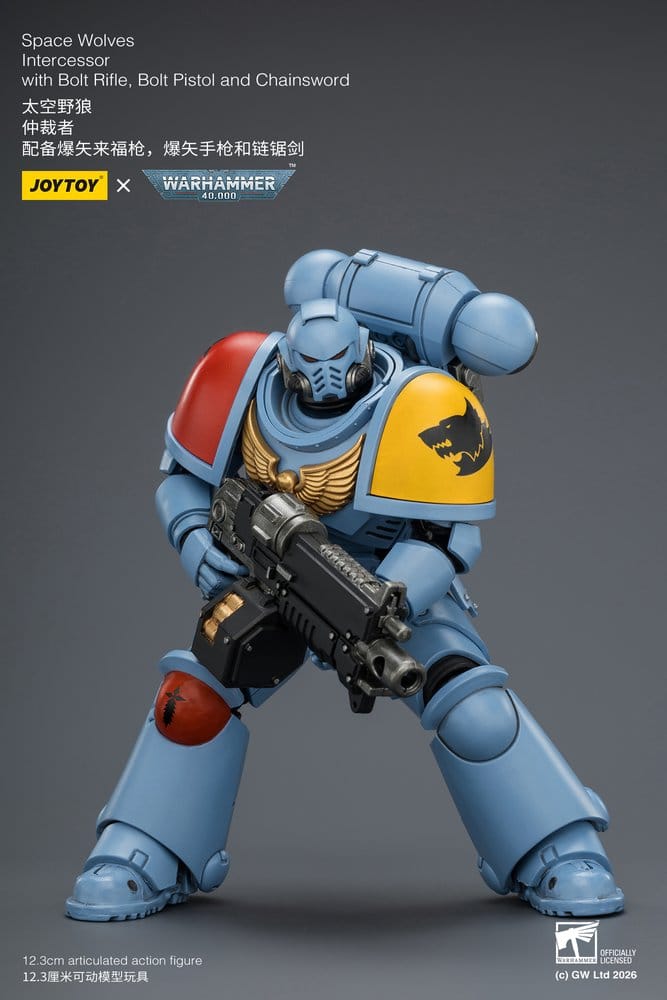 🧪 LAB | SU ORDINAZIONE Warhammer 40,000 Action Figure Space Wolves Intercessor 12 cm