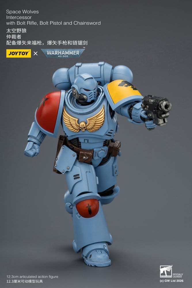 🧪 LAB | SU ORDINAZIONE Warhammer 40,000 Action Figure Space Wolves Intercessor 12 cm