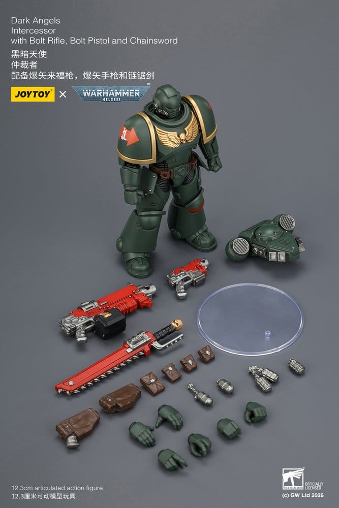 🧪 LAB | SU ORDINAZIONE Warhammer 40,000 Action Figure Dark Angels Intercessor 12 cm