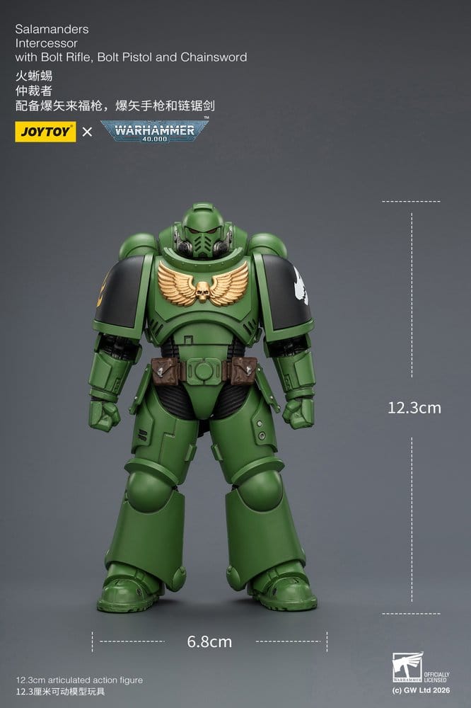 🧪 LAB | SU ORDINAZIONE Warhammer 40,000 Action Figure Salamanders Intercessor 12 cm
