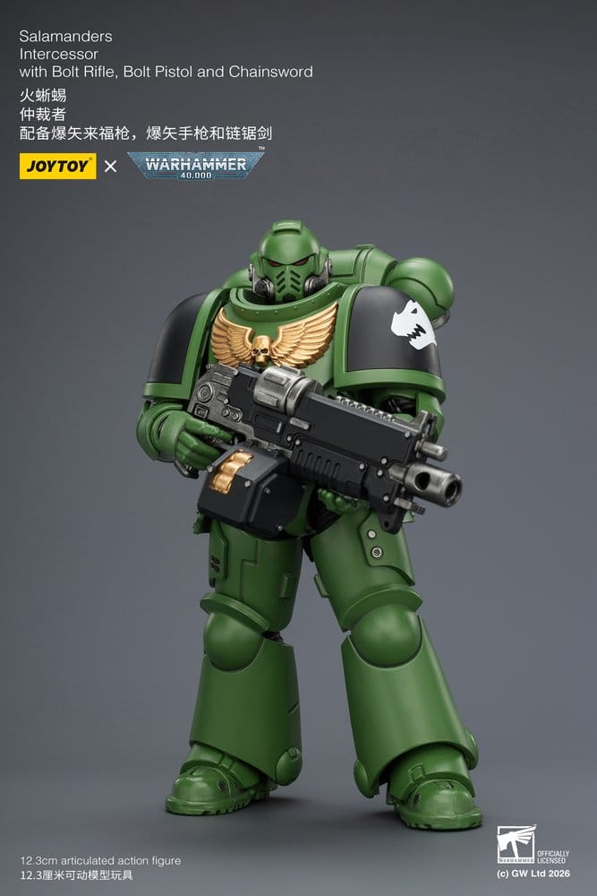 🧪 LAB | SU ORDINAZIONE Warhammer 40,000 Action Figure Salamanders Intercessor 12 cm