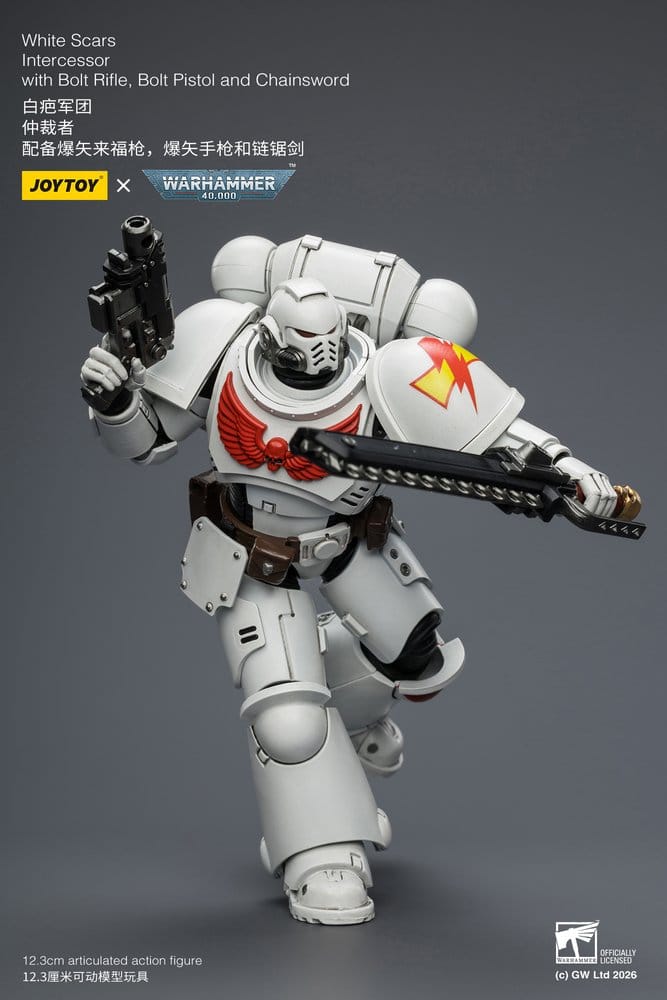 🧪 LAB | SU ORDINAZIONE Warhammer 40,000 Action Figure White Scars Intercessor 12 cm
