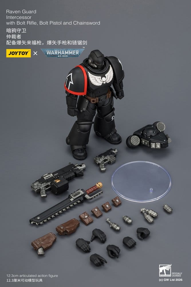 🧪 LAB | SU ORDINAZIONE Warhammer 40,000 Action Figure Raven Guard Intercessor 12 cm