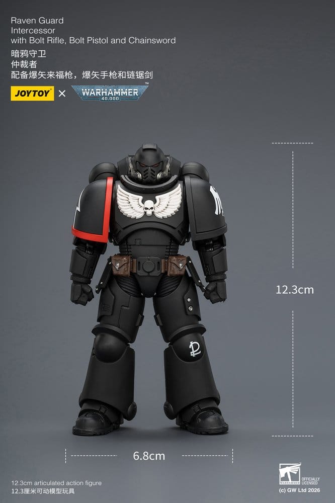 🧪 LAB | SU ORDINAZIONE Warhammer 40,000 Action Figure Raven Guard Intercessor 12 cm