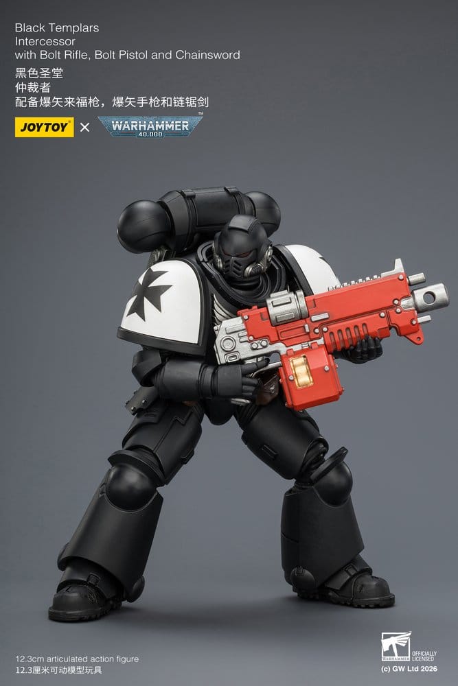 🧪 LAB | SU ORDINAZIONE Warhammer 40,000 Action Figure Black Templars Intercessor 12 cm