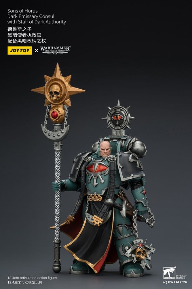 🧪 LAB | SU ORDINAZIONE Warhammer The Horus Heresy Action Figure Sons of Horus Dark Emissary Consul 12 cm