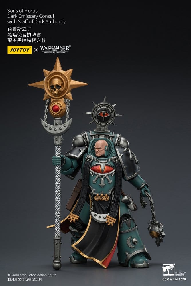 🧪 LAB | SU ORDINAZIONE Warhammer The Horus Heresy Action Figure Sons of Horus Dark Emissary Consul 12 cm