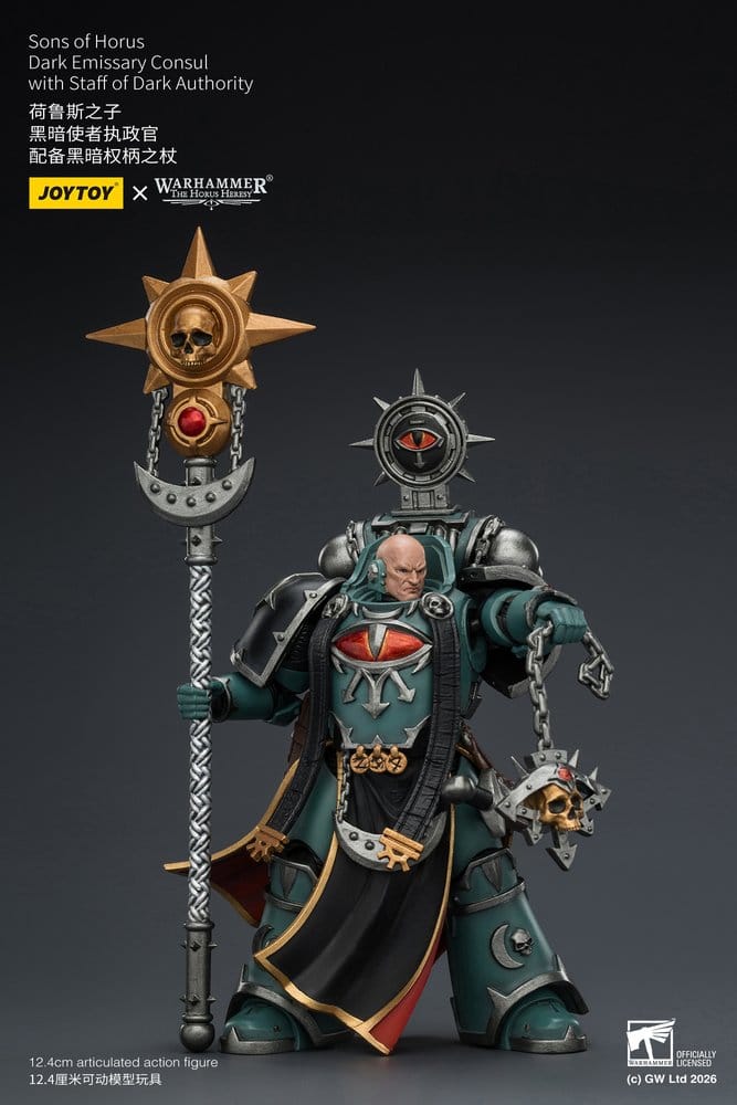 🧪 LAB | SU ORDINAZIONE Warhammer The Horus Heresy Action Figure Sons of Horus Dark Emissary Consul 12 cm