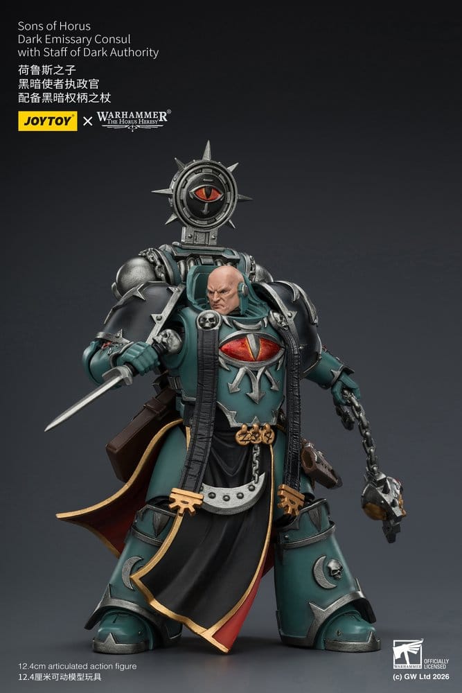 🧪 LAB | SU ORDINAZIONE Warhammer The Horus Heresy Action Figure Sons of Horus Dark Emissary Consul 12 cm