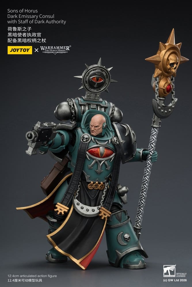 🧪 LAB | SU ORDINAZIONE Warhammer The Horus Heresy Action Figure Sons of Horus Dark Emissary Consul 12 cm