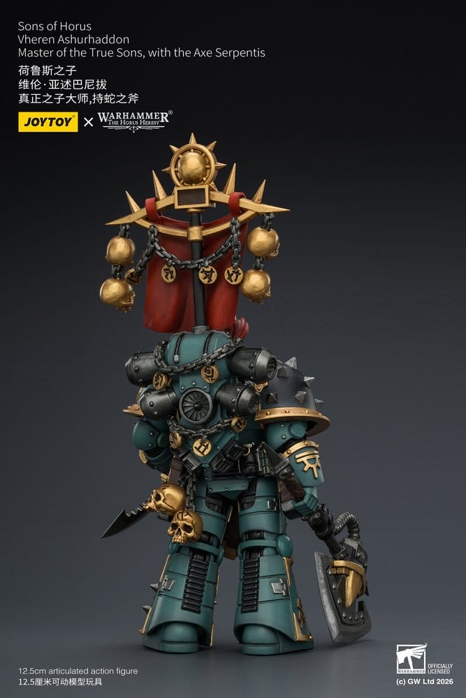 🧪 LAB | SU ORDINAZIONE Warhammer The Horus Heresy Action Figure Sons of Horus Vheren Ashurhaddon Master of the True Sons 13 cm