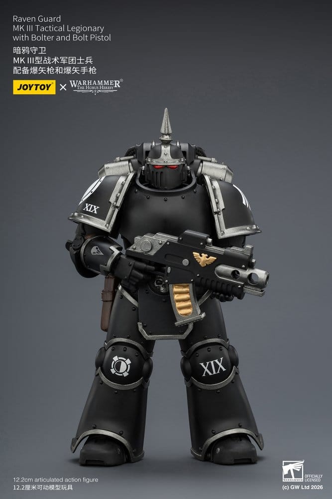 🧪 LAB | SU ORDINAZIONE Warhammer 40,000 Action Figure Raven Guard MK III Tactical Legionary 12 cm