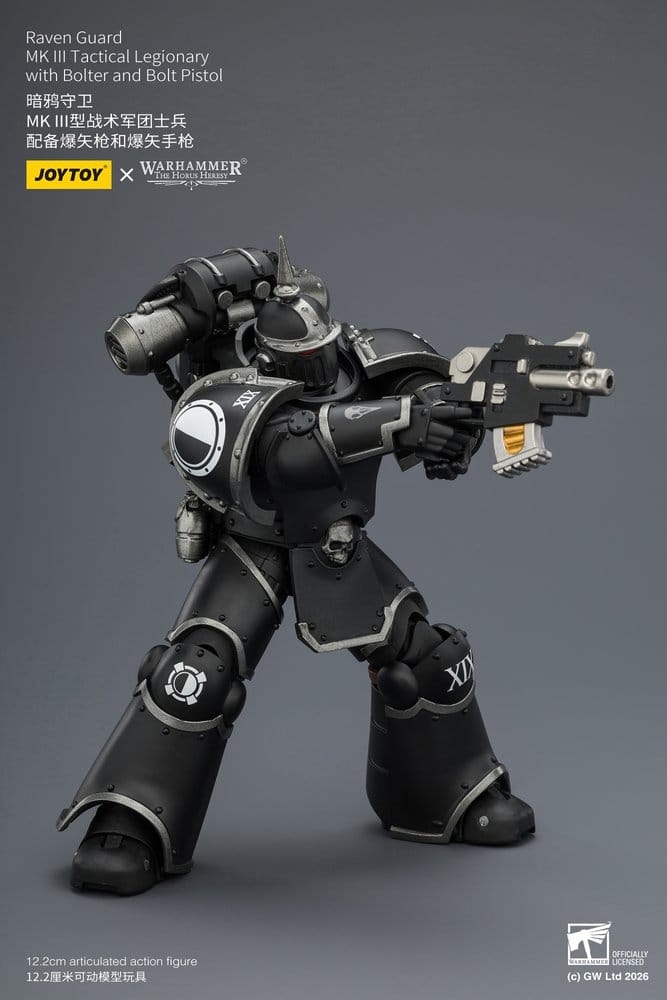 🧪 LAB | SU ORDINAZIONE Warhammer 40,000 Action Figure Raven Guard MK III Tactical Legionary 12 cm